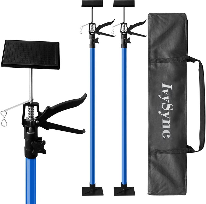 IvySync Cabinet Jack for Installing Cabinet，Adjustable 3rd Hand Support Pole Extend from 45 to 114 inches,Premium Steel Cabinet Lift Jack Support up to 154 lbs，2 Pack with Storage Bag (Dodger Blue) - Image 1
